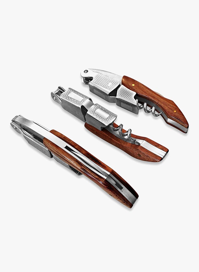 CYTHERIA Wooden Handle Professional Wine Opener Brown - Image 4