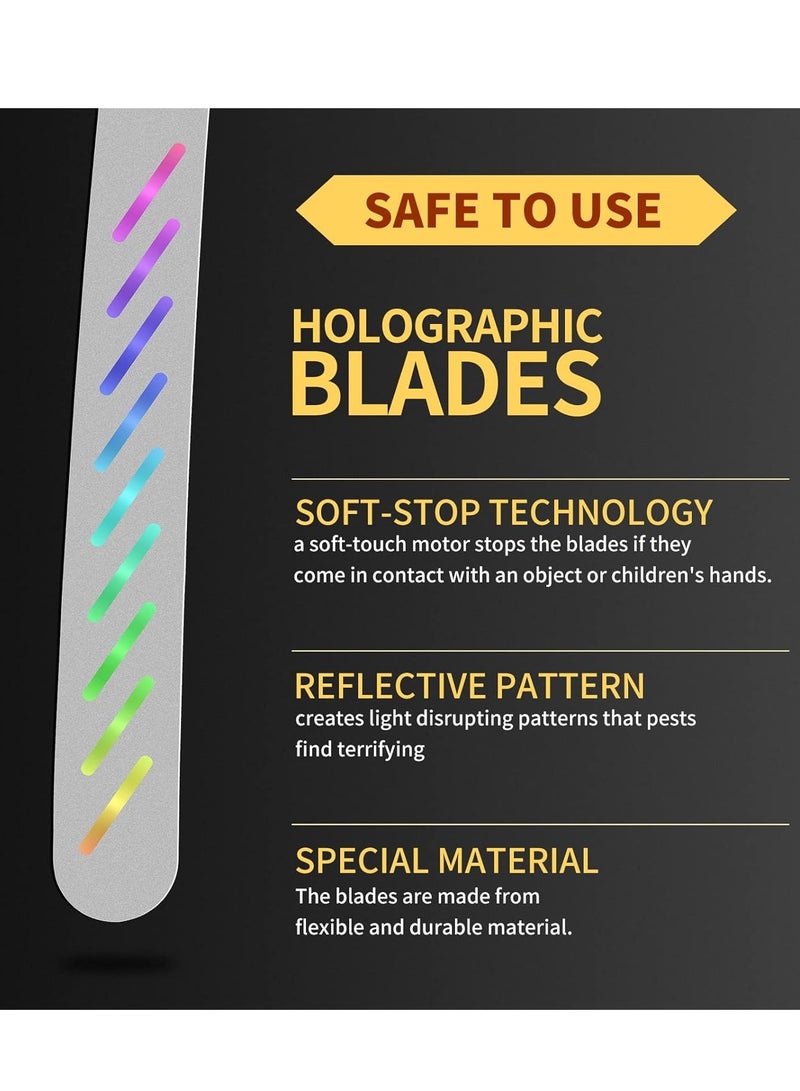 SYOSI Fly Fans for Tables Fans for Outdoor Table and Tabletop Fans with LED Tea Lights for Decorations Lightweight Odor Free Fly Repellent Fan Keep Flies Away from Your Food Enjoy Outdoor Meal Black - Image 3