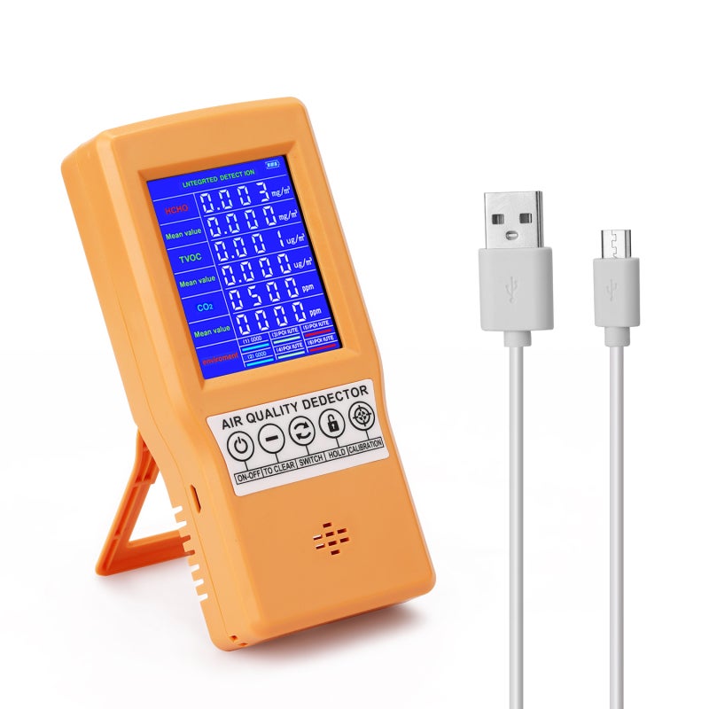 Air Quality Tester: Portable Device With Large Screen Display - 24-Hour Real-Time Monitoring For Home Automobile Office Factory Environments - Image 4