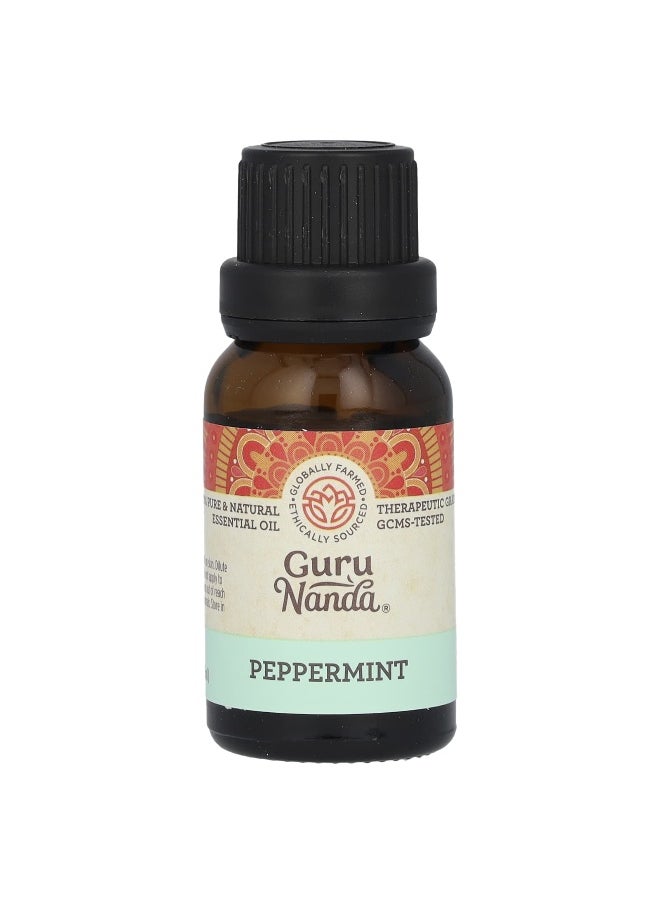 GuruNanda - GuruNanda, 100% Pure & Natural Essential Oil, Peppermint, 0.5 fl oz (15 ml) - Image 1