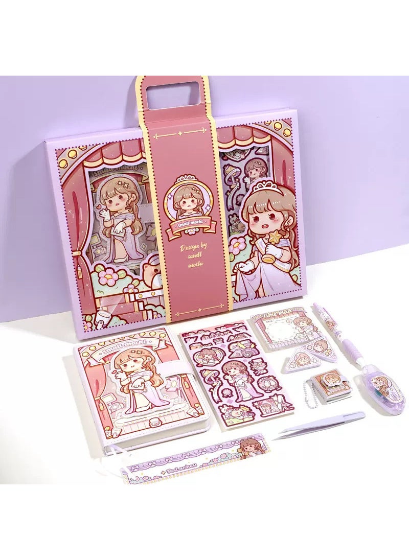 Generic Charming Star Gift Set Kids Journal Stationery Purple [ran star] small sweet potato hand account gift box 