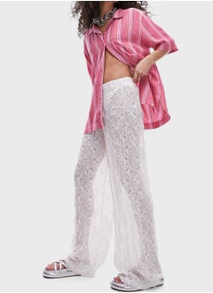 TOPSHOP Lace Detail Beachwear Pants  - Image 5