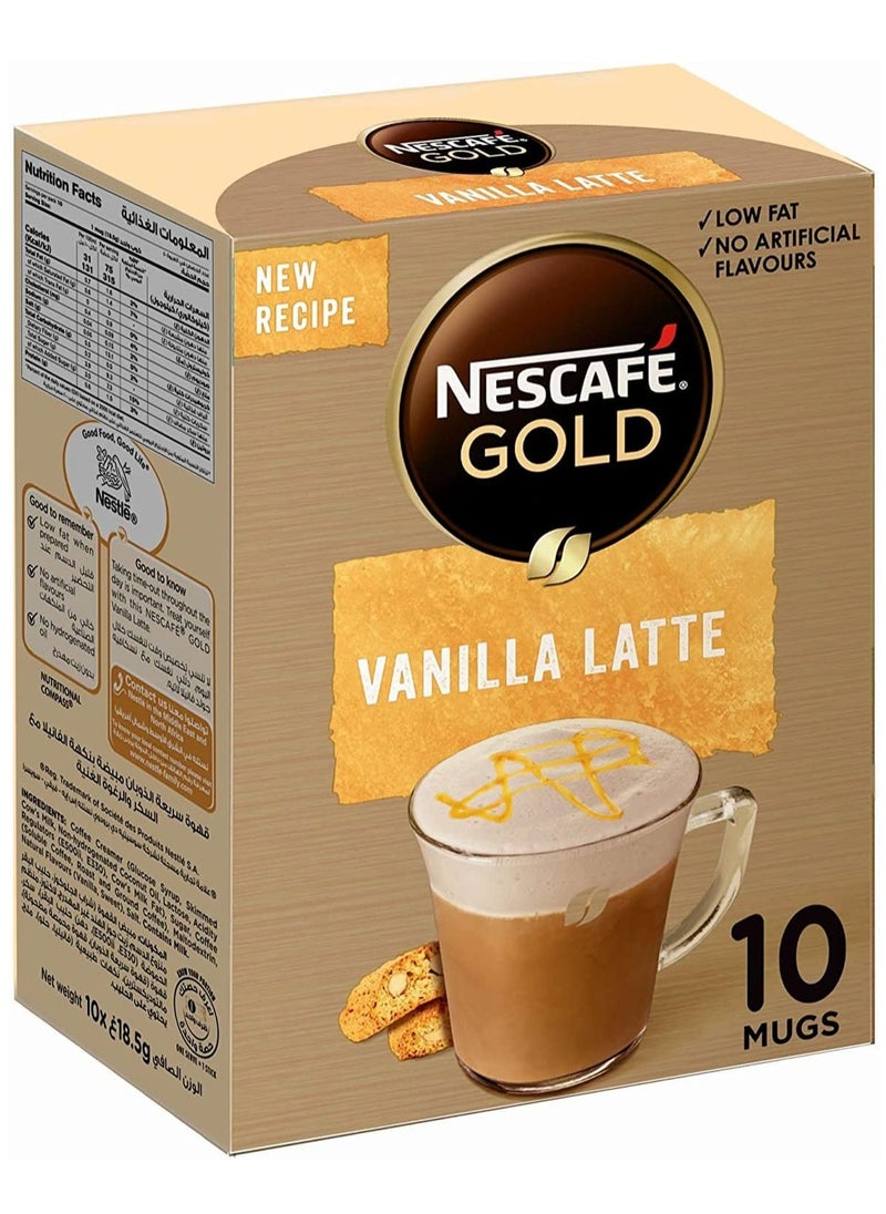 Gold Cappuccino Vanilla Latte Coffee Mix 18.5g (10 Sticks) - pzsku/Z42B0CE3A0962C724A79BZ/45/_/1738609570/f8ab2fbd-6237-4f37-a818-c9bcc3bb3419