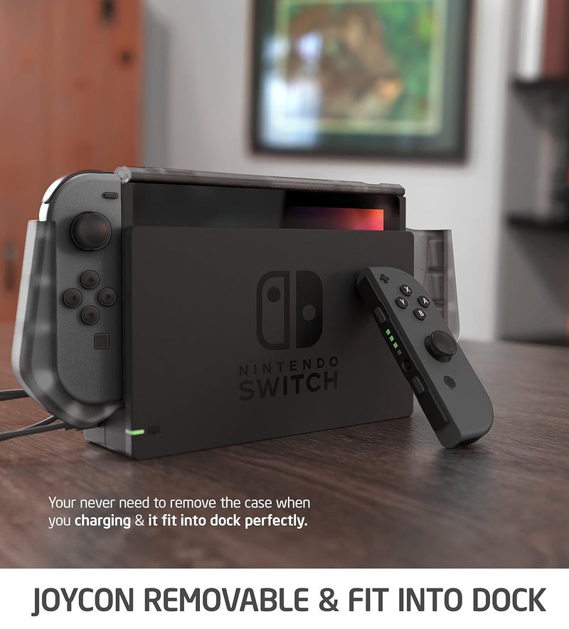 Mumba Dockable Case for Nintendo Switch (2017 Release), [Blade Series] TPU Grip Protective Cover Case Compatible with Nintendo Switch Console and Joy-Con Controller (FrostBlack) - Image 3