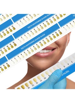 Maitys 50 Pieces Teeth Shade Guide Teeth Whitening Shade Chart Tooth Bleaching Guide Porcelain Dental Teeth Color Cards Dental Equipment For Dentist Or Household Oral Care  - Image 5