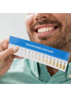 Maitys 50 Pieces Teeth Shade Guide Teeth Whitening Shade Chart Tooth Bleaching Guide Porcelain Dental Teeth Color Cards Dental Equipment For Dentist Or Household Oral Care  - Image 4