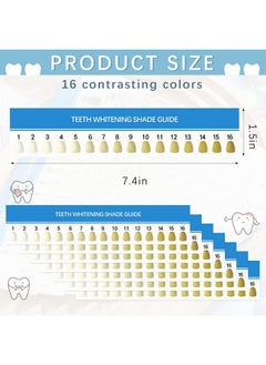 Maitys 50 Pieces Teeth Shade Guide Teeth Whitening Shade Chart Tooth Bleaching Guide Porcelain Dental Teeth Color Cards Dental Equipment For Dentist Or Household Oral Care  - Image 2