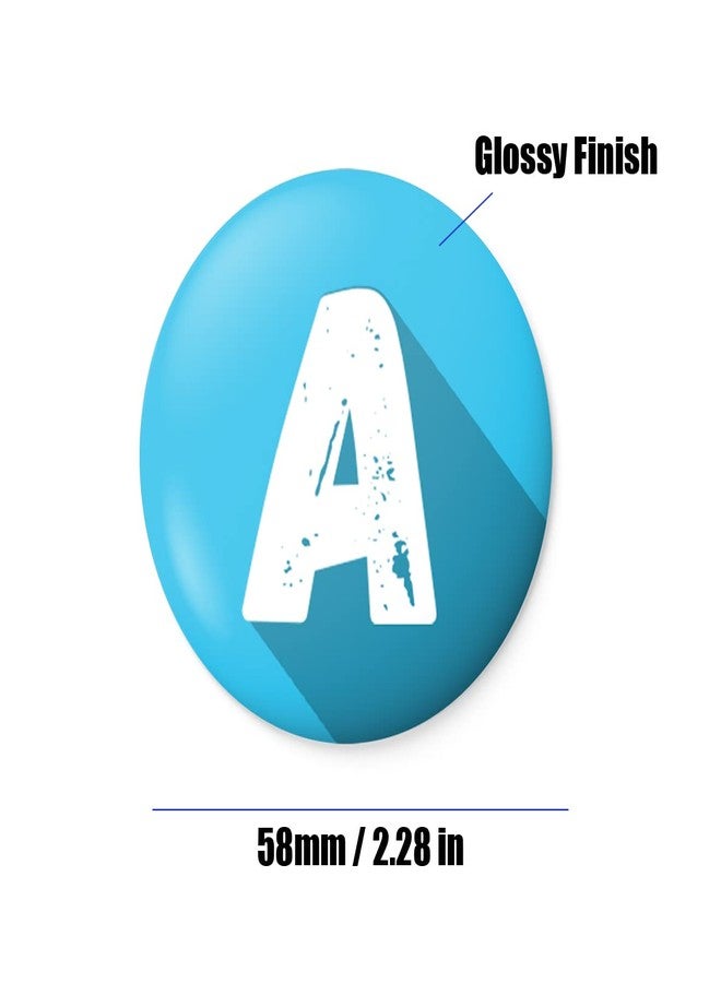 alterEgo Alphabet Initial Button Badge with Safety Pin backing (58mm Diameter) (A) - Image 2