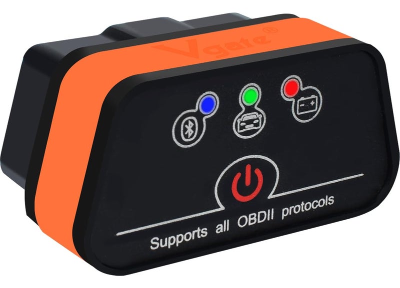 vLinker iCar2 BLE 4.0 OBD2 Bluetooth Adapter Auto Scanner Car Diagnostic Tools Engine System Diagnostic Tools for Android/iOS (Black/Orange) - Image 1
