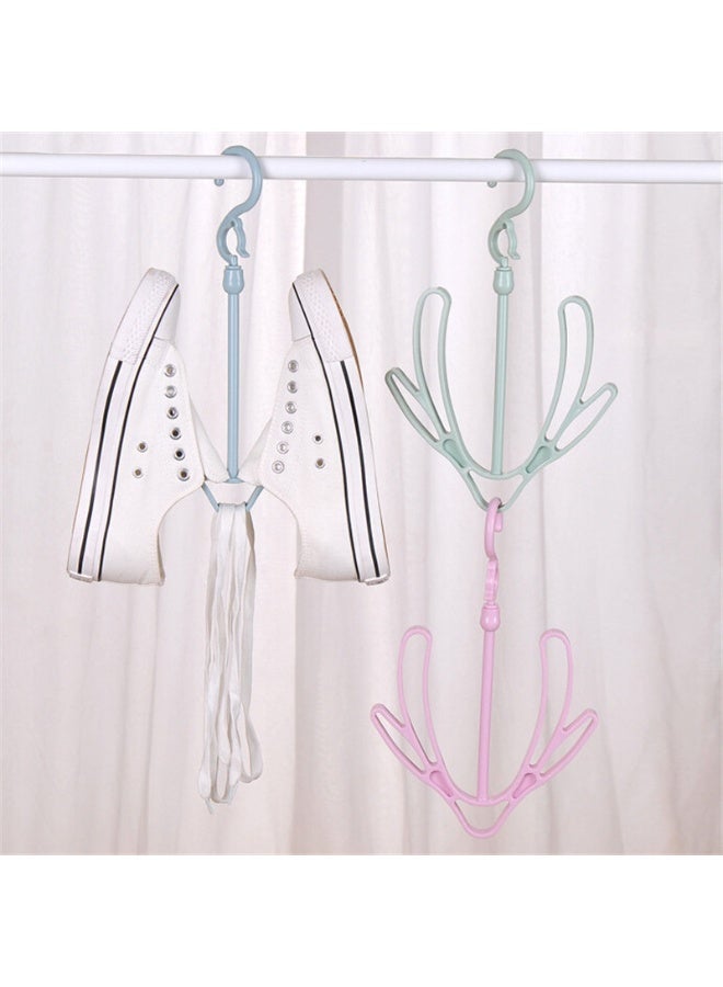 2 pcs Rotatable Balcony Shoe Drying Rack | Multi - function Small Hanging Rack for Shoes, Sandals - Outdoor Window Use - Image 5
