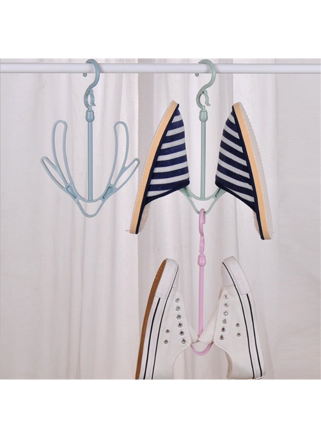 2 pcs Rotatable Balcony Shoe Drying Rack | Multi - function Small Hanging Rack for Shoes, Sandals - Outdoor Window Use - Image 3
