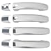 AUCERAMIC Chrome Door Handle Cover Stickon Trim with 2 Smart Keyhole Button Fit 20192025 for Chevy Chevrolet Silverado GMC Sierra 1500 2500HD 3500HDCar Exterior Door Handle Covers Caps Protector W 2 Holes - Image 2