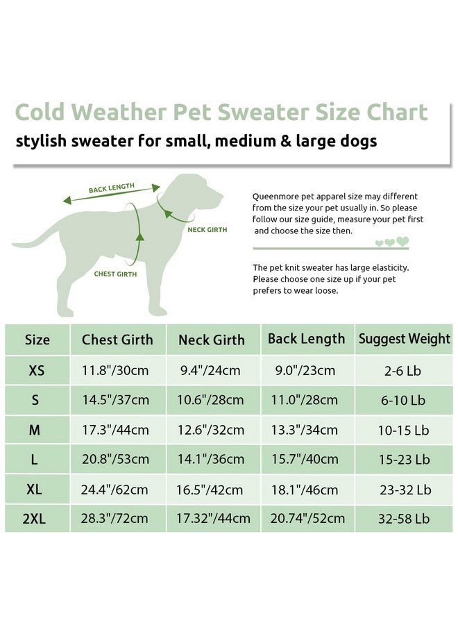 Queenmore Small Dog Pullover Sweater, Cold Weather Cable Knitwear, Classic Turtleneck Thick Warm Clothes for Chihuahua, Bulldog, Dachshund, Pug, Yorkie (Green, Small) - Image 4