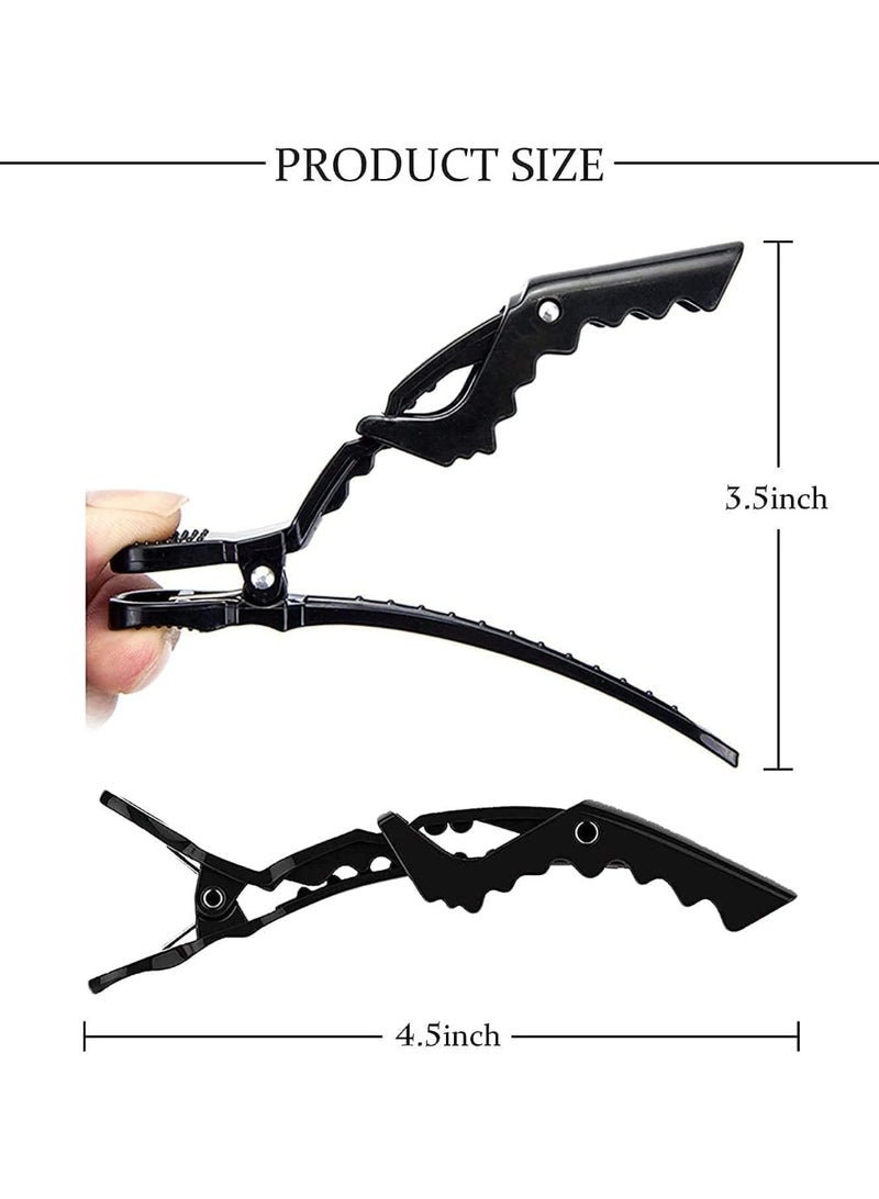 LA PERLA TECH  Crocodile hair section clips with non slip grip for home, parlour and salon use, set of 6 pieces - Image 4
