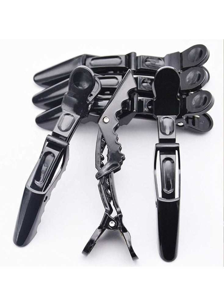 LA PERLA TECH  Crocodile hair section clips with non slip grip for home, parlour and salon use, set of 6 pieces - Image 1