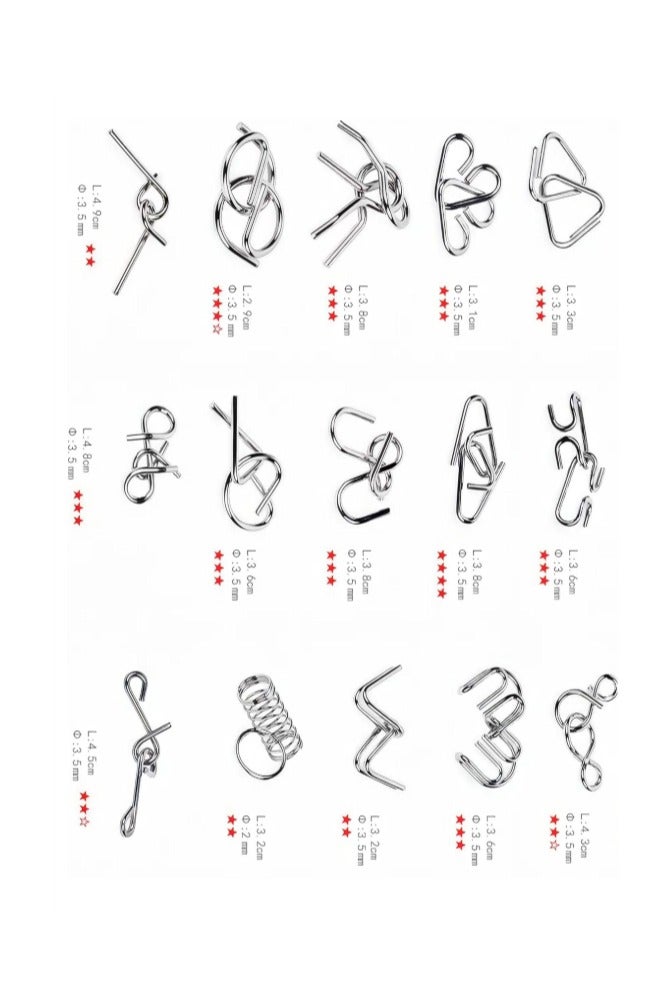 مجموعة لغز الأسلاك المعدنية من 24 مع الحقيبة - Image 2