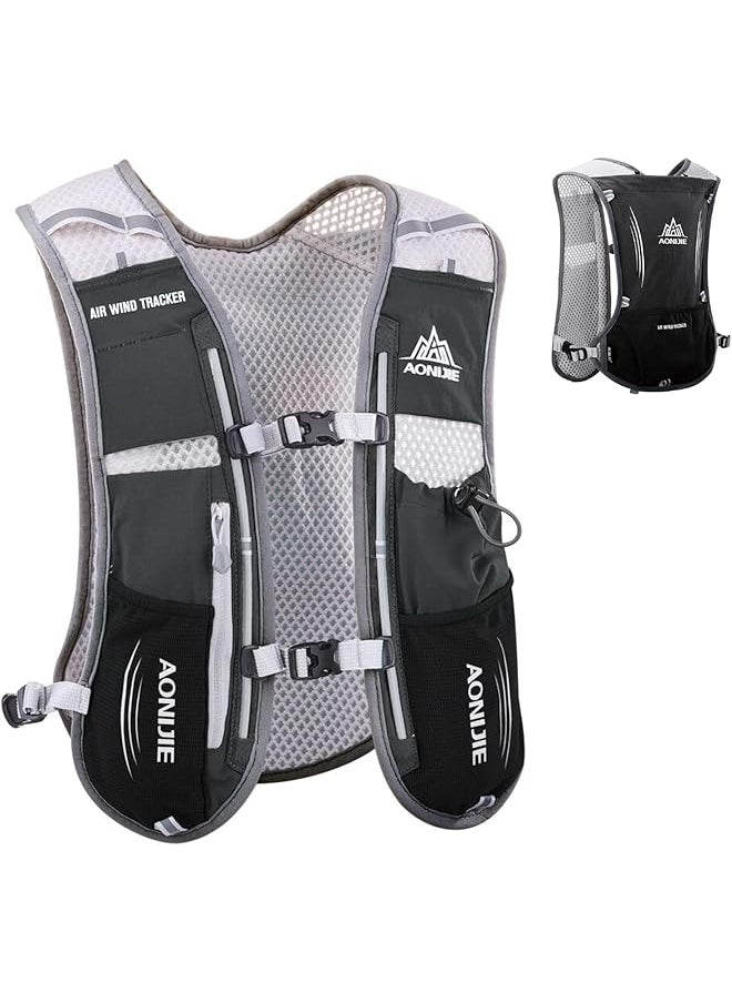 AONIJIE - Trail Vest 5L Backpack Hydration Running Bag Trail Running Vest For Men Women Marathon Hiking (Black – Only Vest) - Image 1