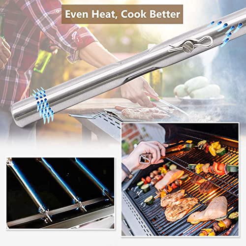 Criditpid Grill Replacement Parts for Charbroil Advantage 3 Burner 463343015, 463335115, 463435115, 463436815, 463370015, 2 Burner 463642116, 463642015 Models. Grill Burners, Heat Plates and Crossover Tubes - Image 4