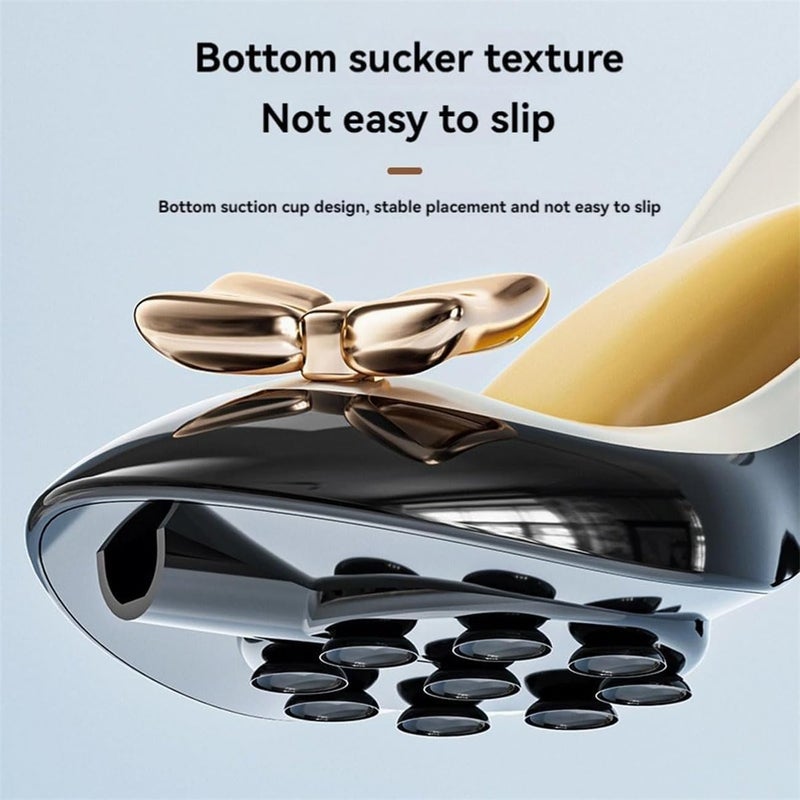 OTIPORTER Soap Dish Sponge Holder Portable Lightweight Bathroom Accessory Heeld Shoe Shaped with Drain for Hotel Bathtub Bar Countertop Creative Bathtub Soap Box for Kitchen, Sink, Shower, Bathroom - Image 5