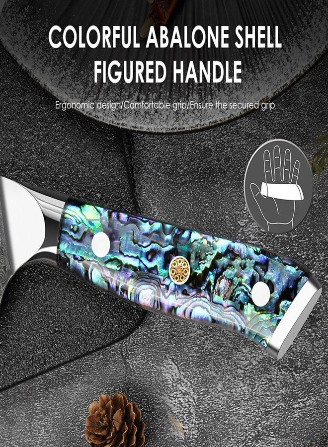 Osowake 8 Inch Chef Knife, Damascus Steel Kitchen Chef's Knife Razor Sharp Meat Cleaver with Ergonomic Natural Resin Handle Cooking Knife,Gift Box - Image 5