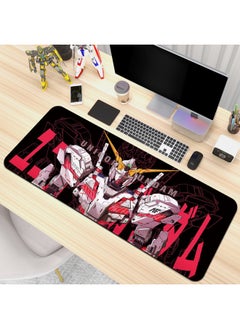 Gundam Mecha Style Anime Game Super Large Mouse Pad Thickened Personality Keyboard Pad Laptop Computer Office Desk Mat-Color:900x 400x 4mm Edge Lock-Pattern:Up To [22-21]]