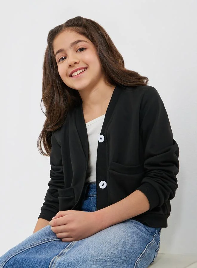 ستايلي جاكيت محبوك بأزرار