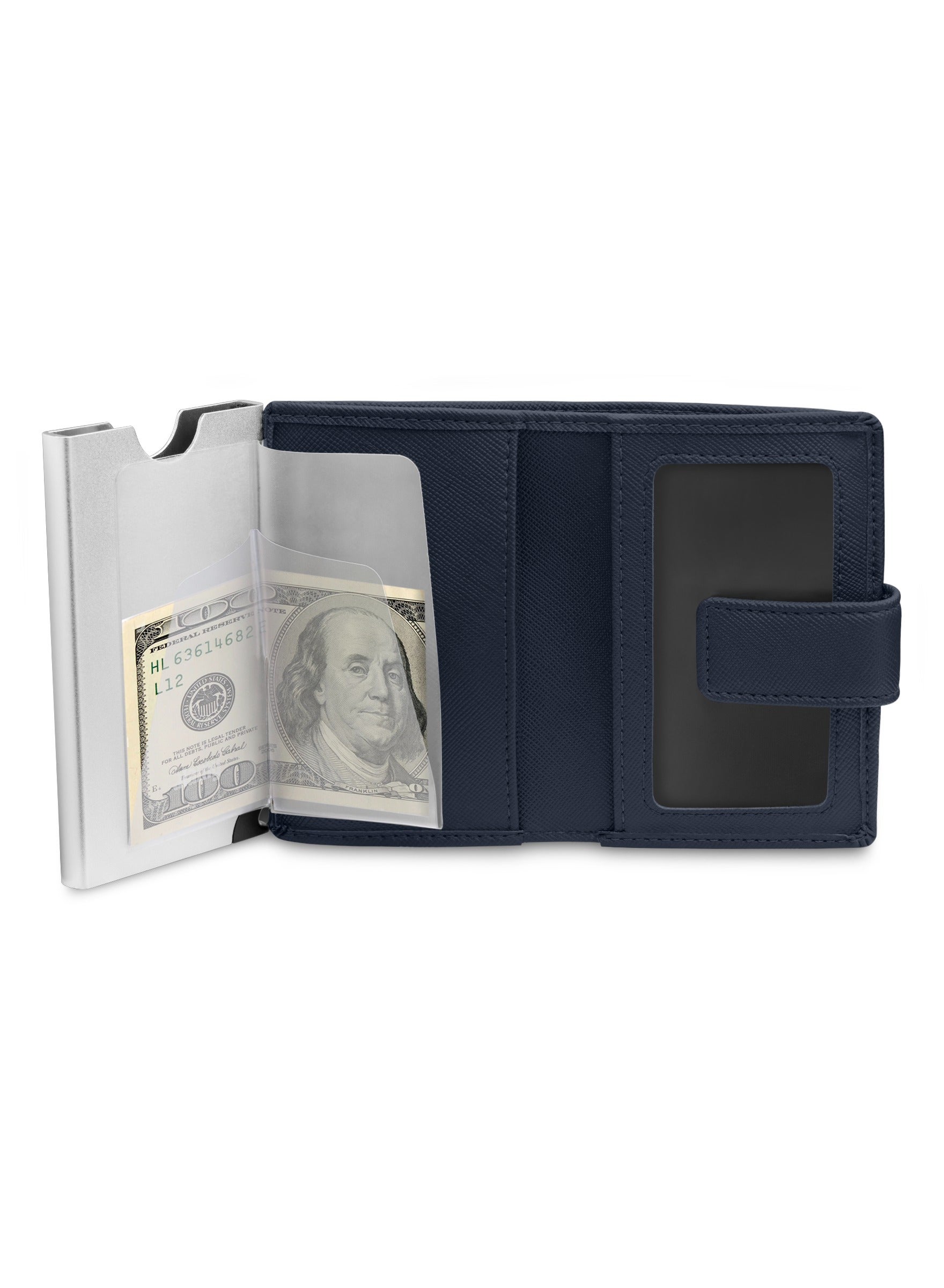 POLICE Javlon Navy Blue Javlon Vegan Leather & Alloy Men's