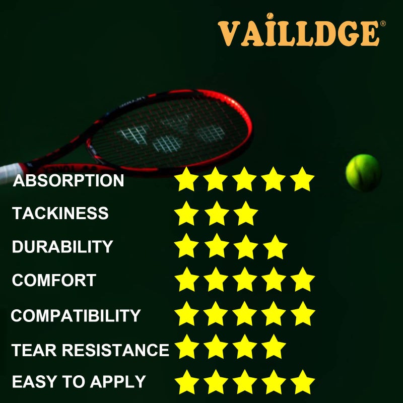 Tennis Racket Grip Tape - Pattern Dots Grip Tape Absorbs Sweat Tennis Grip Anti Slip Overgrip for Tennis Racquet Squash Racket Badminton Baseball Bat Pingpong Paddle - Image 4