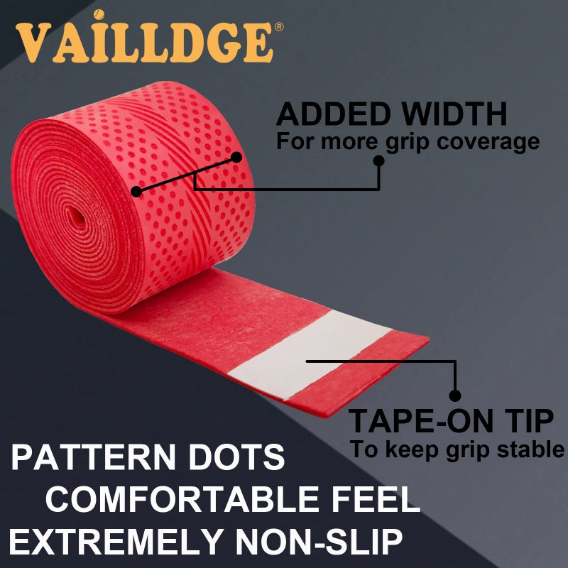 Tennis Racket Grip Tape - Pattern Dots Grip Tape Absorbs Sweat Tennis Grip Anti Slip Overgrip for Tennis Racquet Squash Racket Badminton Baseball Bat Pingpong Paddle - Image 2