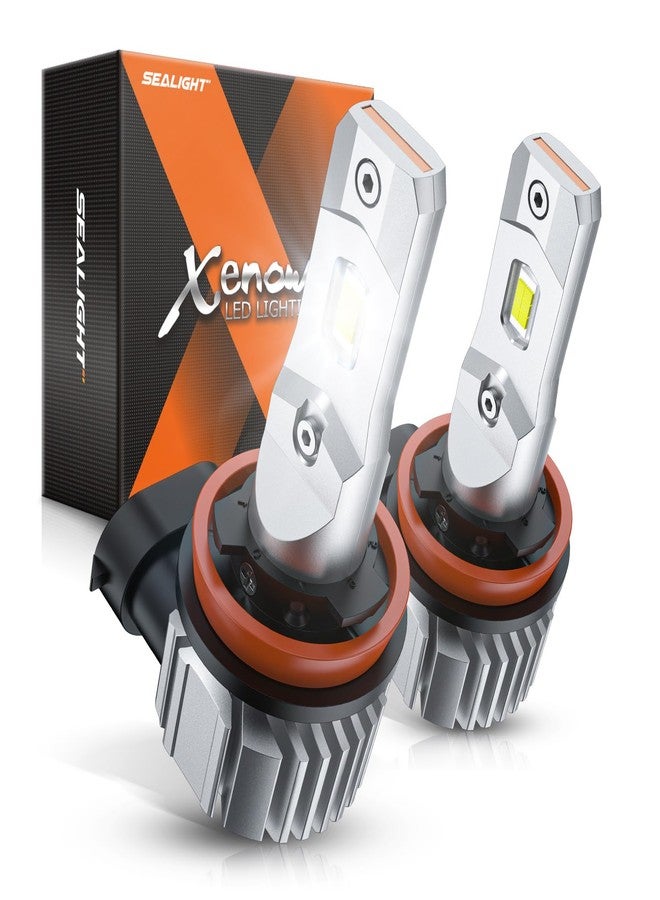 SEALIGHT H16 H8 H11 LED Fog Light Bulbs, 18000LM 800% Brightness 6500K Cool White, 360° Adjustable Ring Fog Light Bulb, 60000HRS Lifespan H8 H16 Replacement Fog Bulbs Non-polarity, Pack of 2 - Image 1