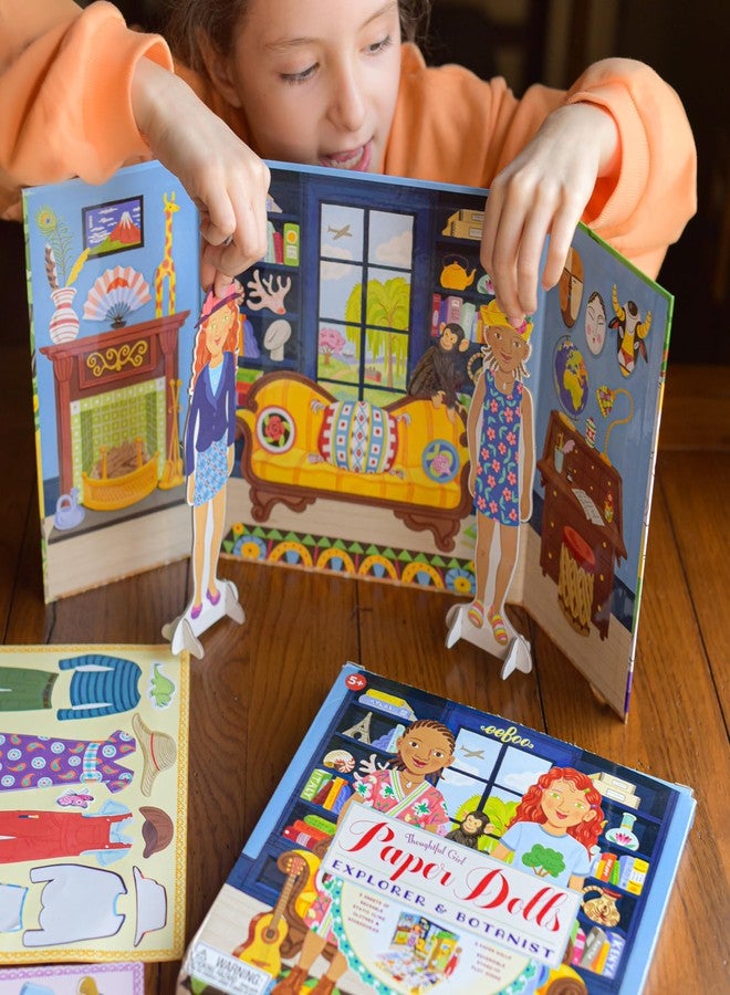 eeBoo: دمى ورقية: مستكشف وعالم نباتات - تشمل 2 دمى ورقية، مشهد قائم، وملصقات، للأطفال من عمر 5 سنوات فما فوق - Image 4