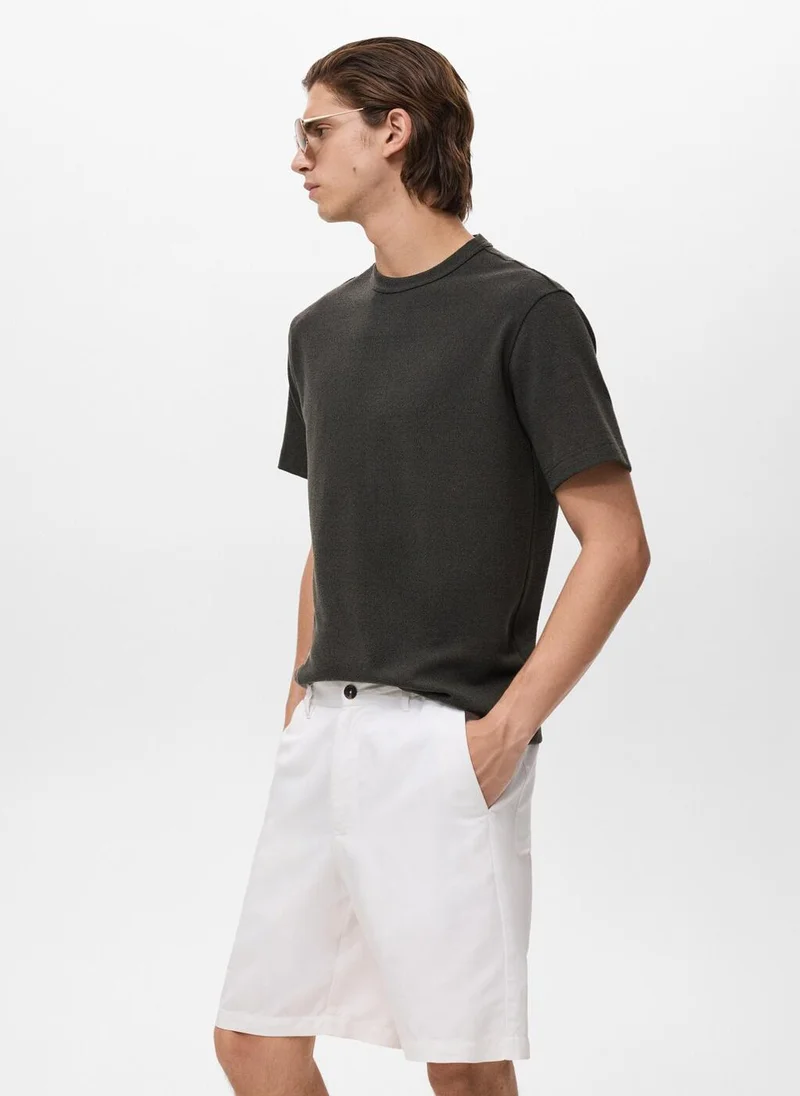 Mango Man Fine-Knit T-Shirt