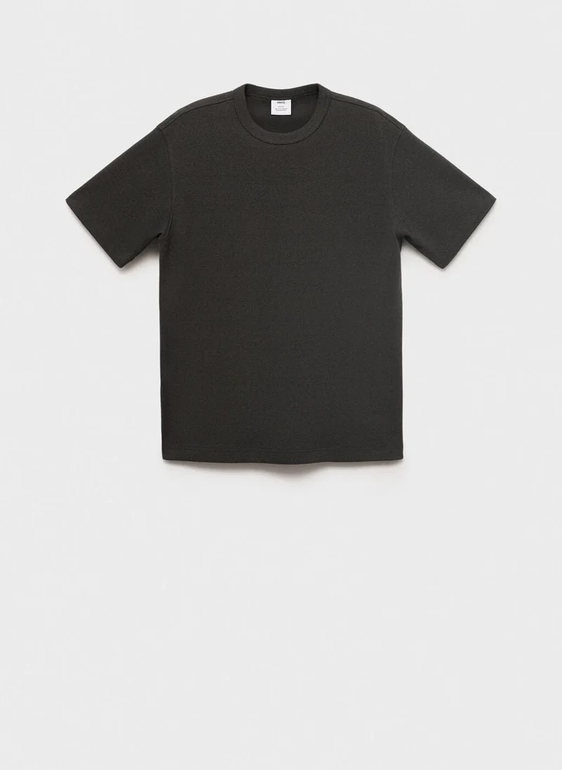 Mango Man Fine-Knit T-Shirt