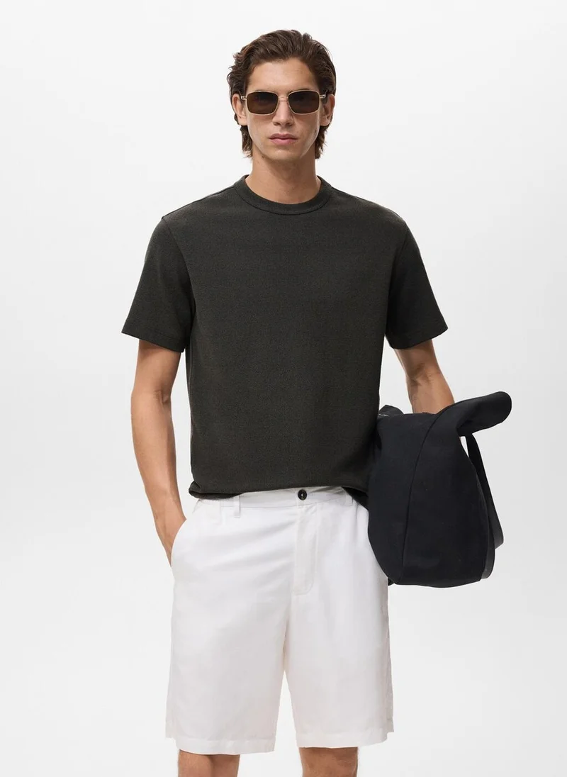 مانجو Fine-Knit T-Shirt