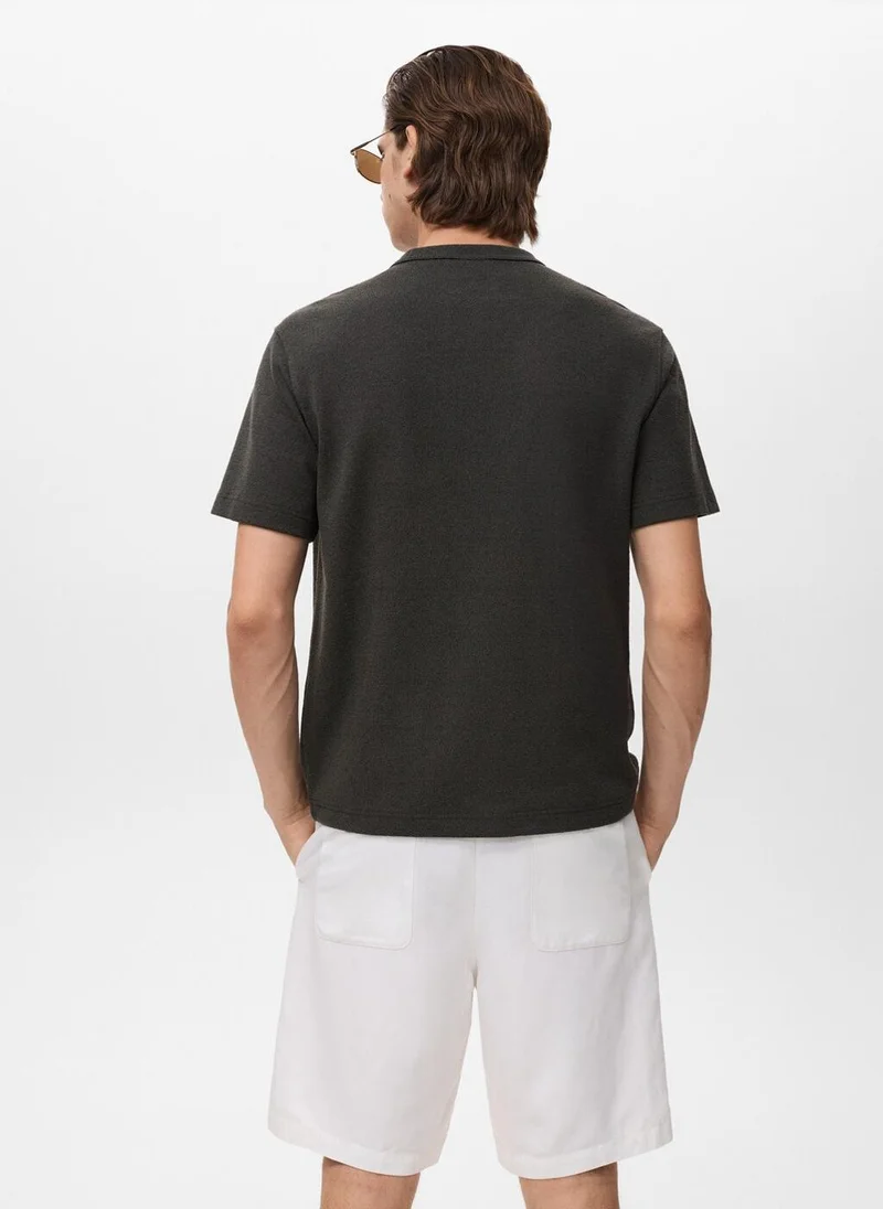 مانجو Fine-Knit T-Shirt
