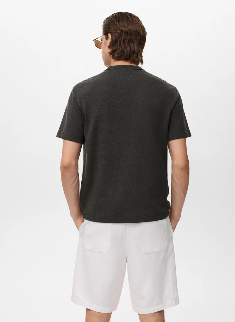 Mango Man Fine-Knit T-Shirt