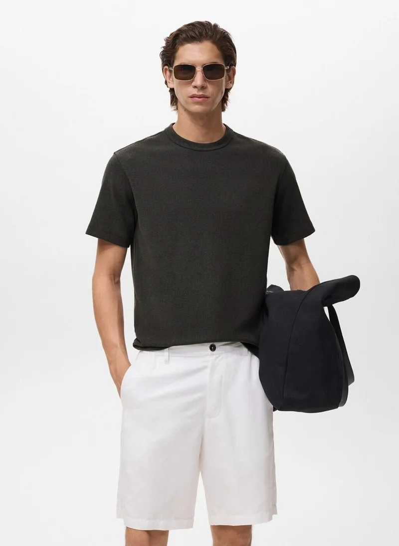 Mango Man Fine-Knit T-Shirt