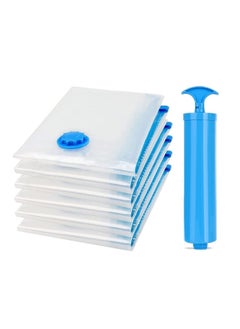 Vacuum Storage Bags, Space Saver Seal Sealer Clothing Sealed Compression Bags for Clothes, Comforters, Blankets, Pillows, and Bedding with Hand Pump