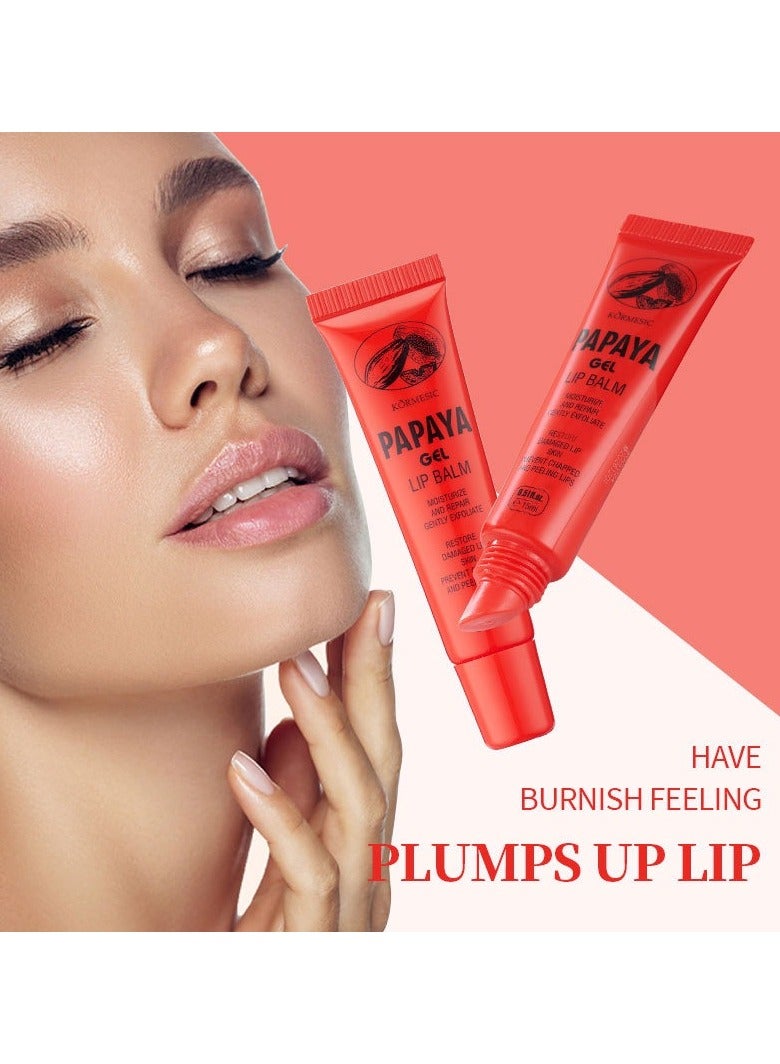 Kormesic 2pcs بابايا جل بلسم الشفاه-مهدئ - Image 5