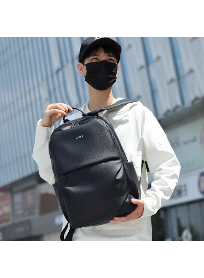 Golf Backpack For Men, Large Capacity, Korean Style, Student Schoolbag, 15-inch Laptop Bag, Travel Bag, Black - Image 1
