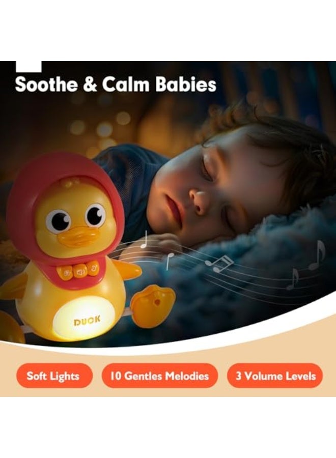 ديك هوم ألعاب زحف للأطفال من 6 إلى 12 شهرًا، لعبة الأم البط والأجنحة الموسيقية، ألعاب وقت البطن المتحركة، لهدايا الاستحمام للبنات والأولاد (صغار البط) - Image 5