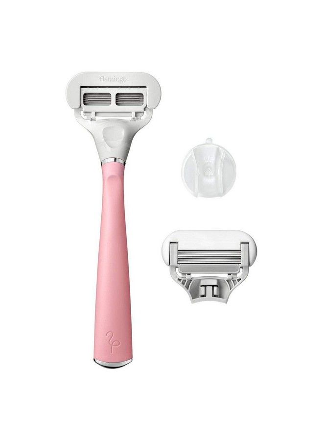 Flamingo Womens 5Blade Razor With Replacement Blade Cartridge Desert Rose - Image 3