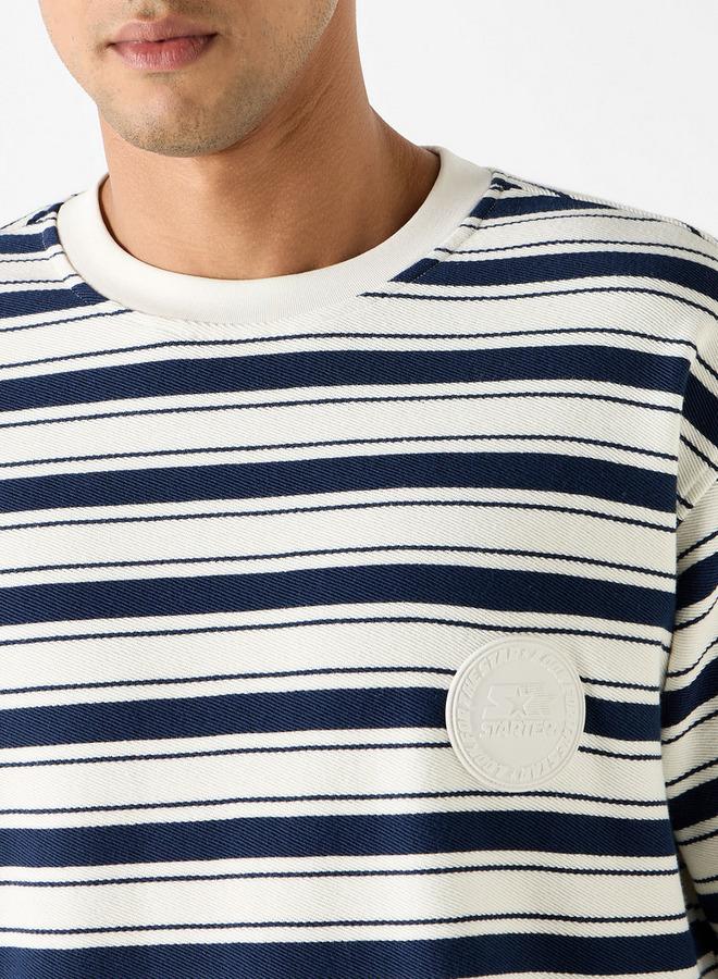 STARTER Striped T-shirt with Crew Neck and Short Sleeves - Image 4