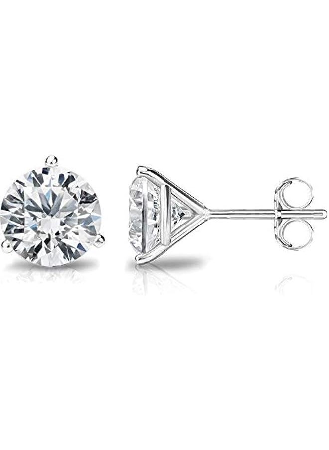 PAVOI - 14K Gold Plated Sterling Silver Cubic Zirconia Stud Earrings for Women | Simulated Diamond CZ Earrings - Image 1