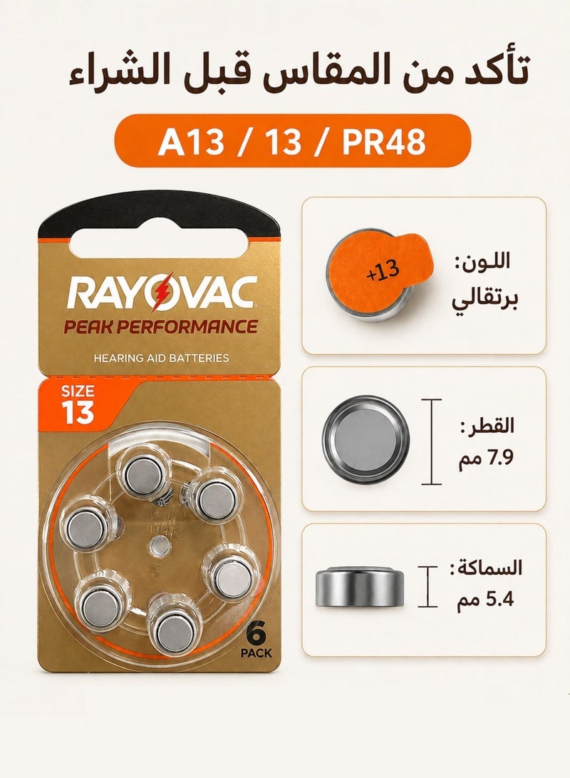 رايوفاك بطارية مساعدة للسمع RAYOVAC مستوردة أصلية بطارية زر A13 - Image 3
