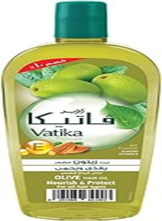 Vatika Naturals Olive Enriched Hair Oil 180 ml | Almond & Vitamin E | Nourishes & Protects For All Hair Types
