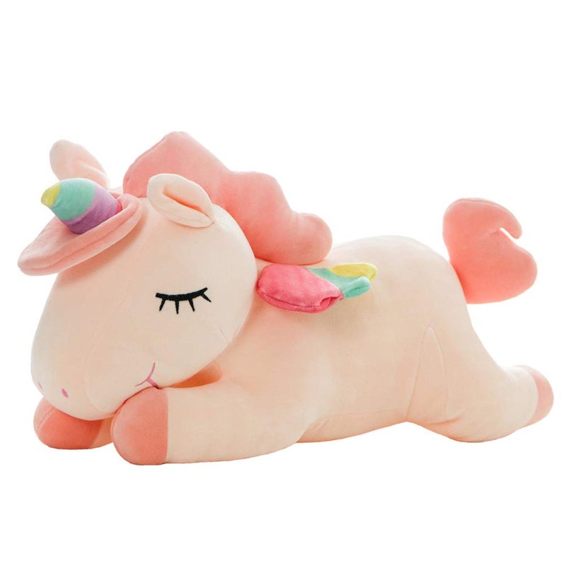 hitoshe Unicorn Stuffed Animals, Soft Unicorn Plush Hugging Pillow Toy Gifts for Kids (Pink, 12 in) - Image 1