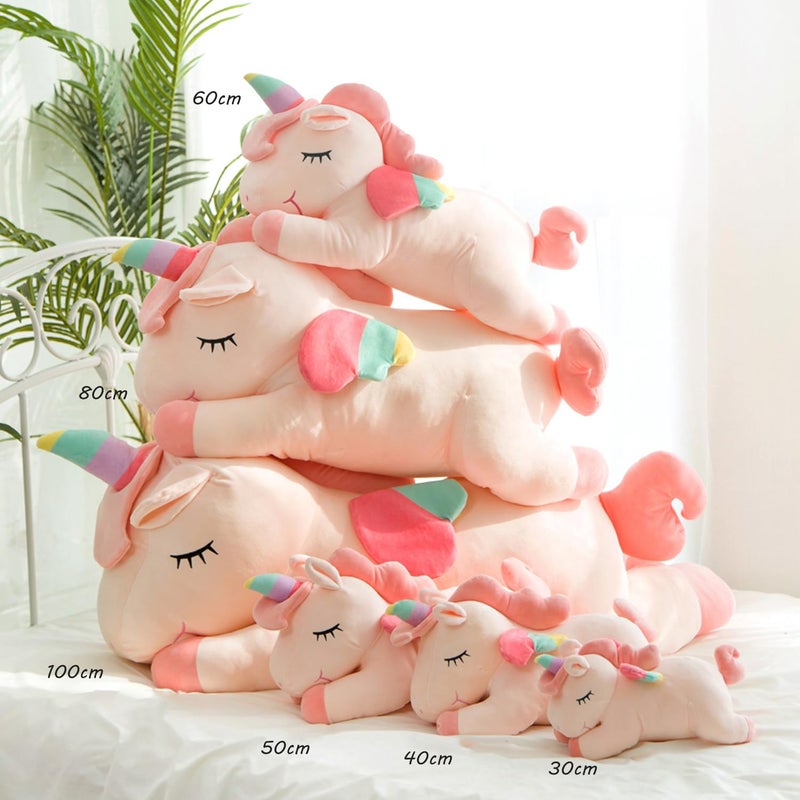 hitoshe Unicorn Stuffed Animals, Soft Unicorn Plush Hugging Pillow Toy Gifts for Kids (Pink, 12 in) - Image 4