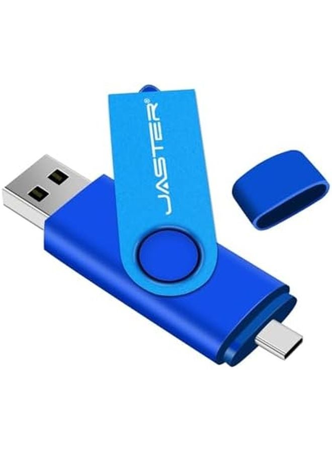 4GB Blue Type C 2 In 1 Dual USB OTG Pendrive Memory Stick For Office Photo Storage - Image 2