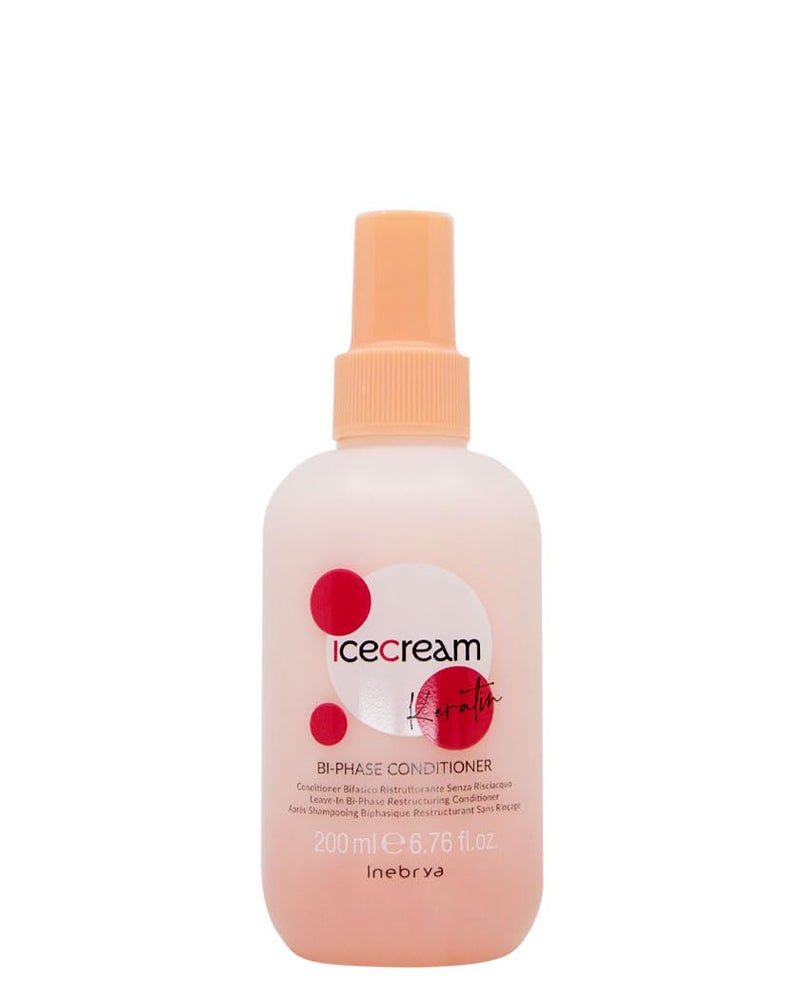 Inebrya Ice Cream Keratin BiPhase Conditioner Conditioner Bifasico Ristrutturante 200ml
